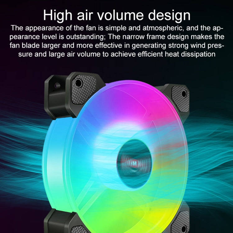 COOLMOON CM-JD1 Jade Ring RGB Case Cooler (Black)