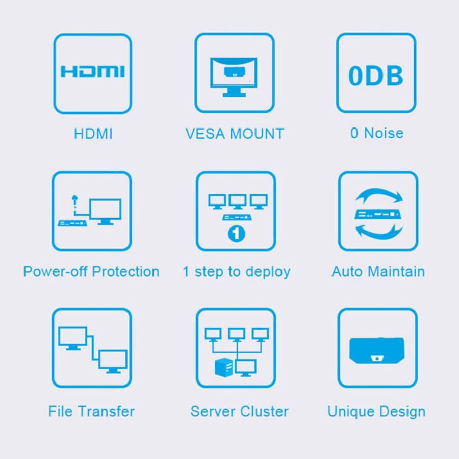 Zero Client R1W Mini PC, CORTEX QUAD A9 Quad Core up to 1.6GHz, RAM: 1GB, ROM: 8GB, Support WiFi,...