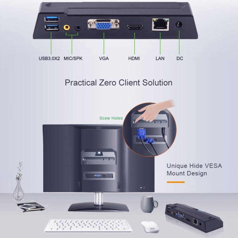 Zero Client R1W Mini PC, CORTEX QUAD A9 Quad Core up to 1.6GHz, RAM: 1GB, ROM: 8GB, Support WiFi,...