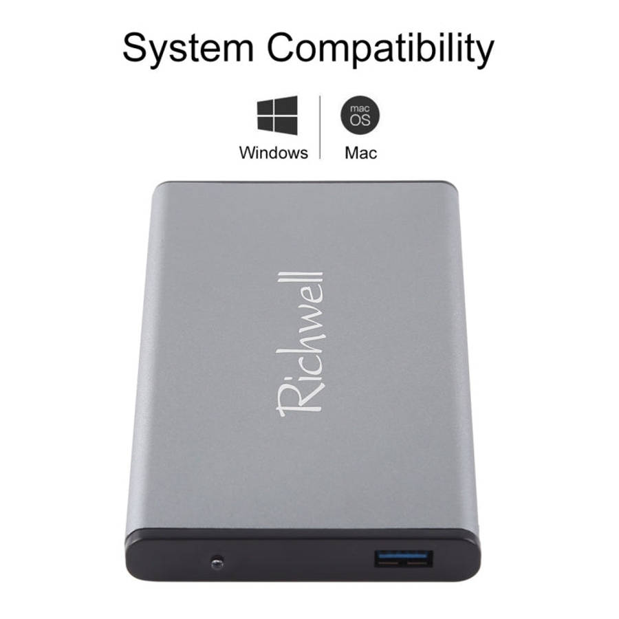 Richwell SATA R2-SATA-2TB 2TB 2.5 inch USB3.0 Super Speed Interface Mobile Hard Disk Drive(Grey)