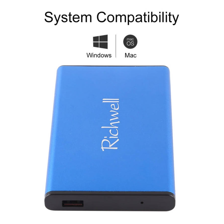 Richwell SATA R2-SATA-2TB 2TB 2.5 inch USB3.0 Super Speed Interface Mobile Hard Disk Drive(Blue)