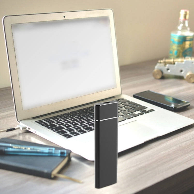 M.2 NGFF to USB-C / Type-C USB 3.1 Interface Aluminum Alloy SSD Enclosure(Black)
