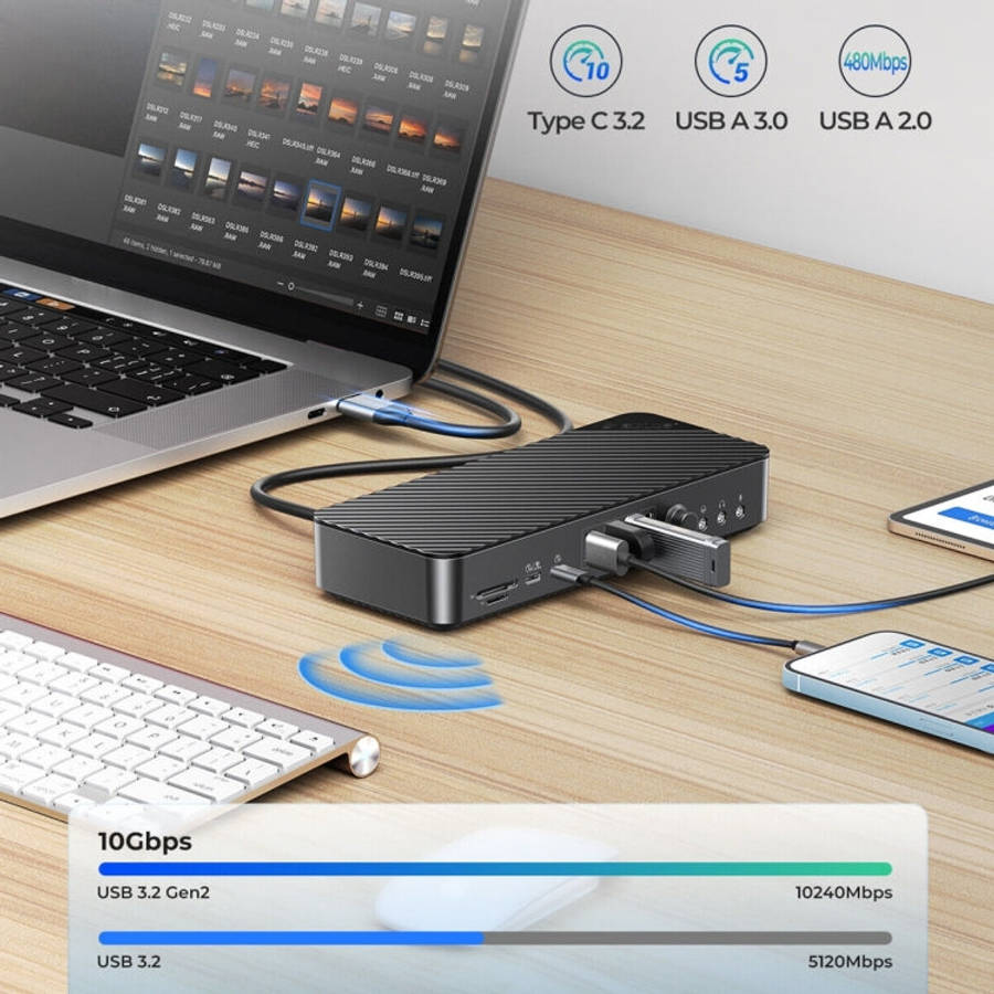 ORICO DKA20-BK-BP 10Gbps 20 in 1 Type-C 3.0 HUB Docking Station(EU Plug)