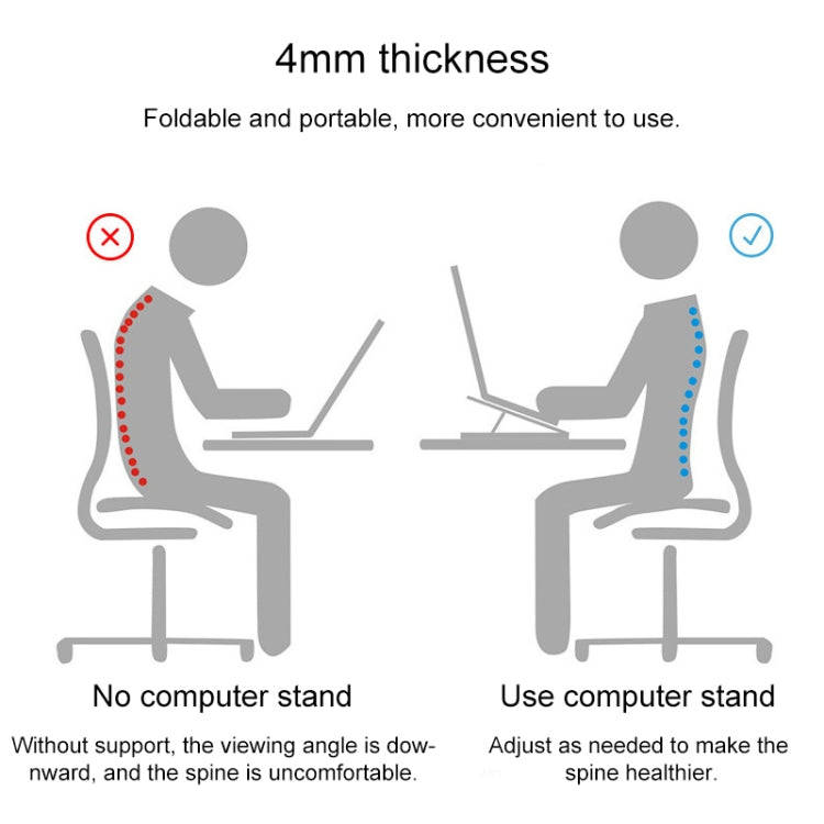 2 PCS Simple Notebook Computer Bracket Adjustable Height Increase Heat Dissipation Base Pad Holde...