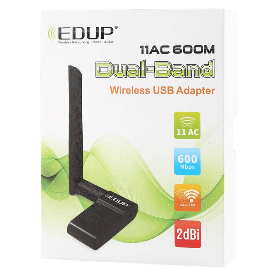 EDUP EP-AC1635 600Mbps Dual Band Wireless 11AC USB Ethernet Adapter 2dBi Antenna for Laptop / PC(...