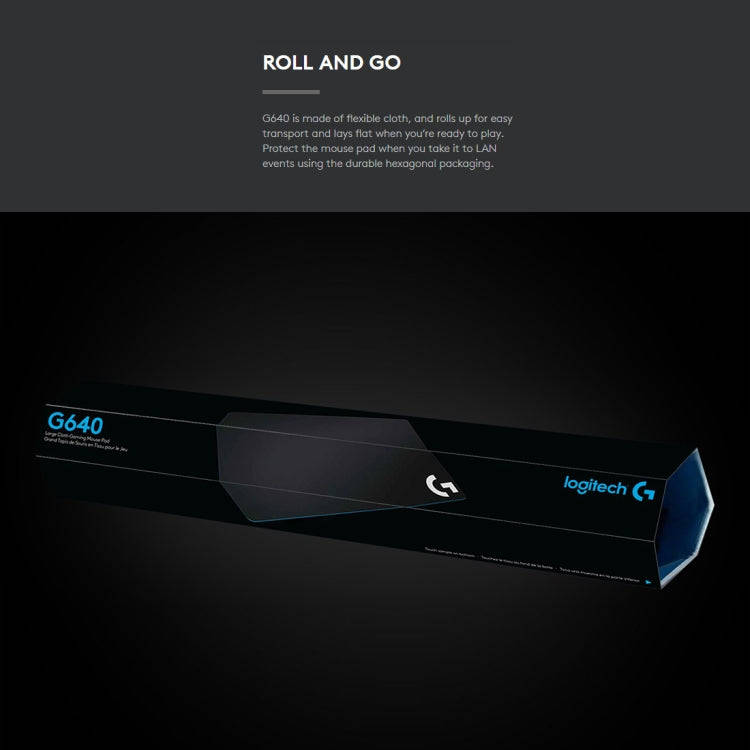 Logitech G640 Cloth Soft E-sport Gaming Mouse Pad, Size: 46 x 40cm (Black)