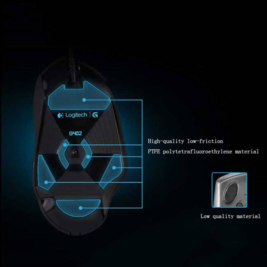 Logitech G402 USB Interface 8-keys 4000DPI Five-speed Adjustable High-speed Tracking Wired Optica...