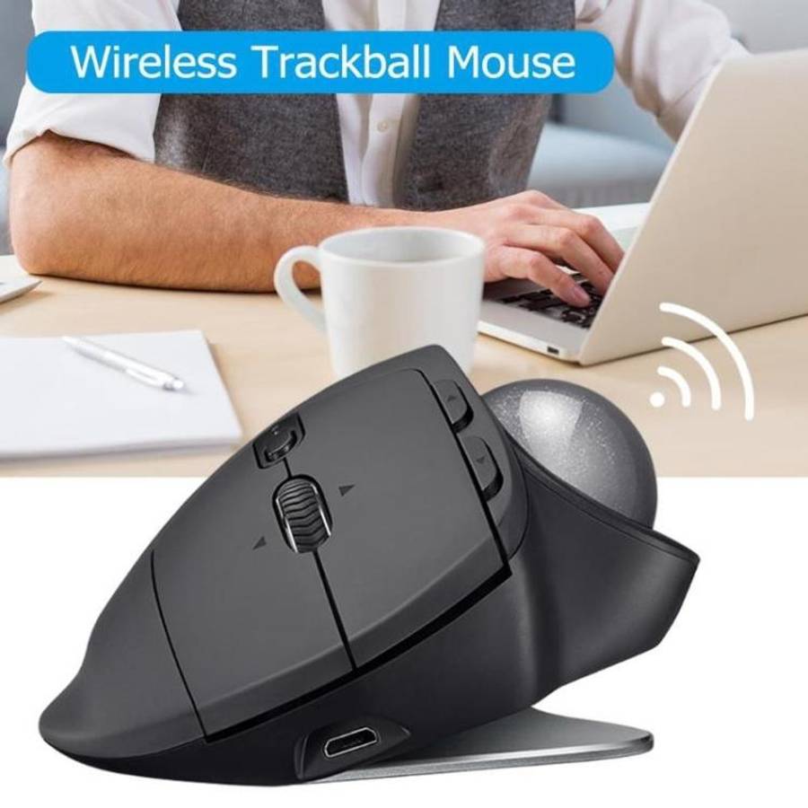 Logitech MX ERGO S 440DPI Bluetooth + Unifying Dual-mode Wireless Trackball Optical Mouse(Black)