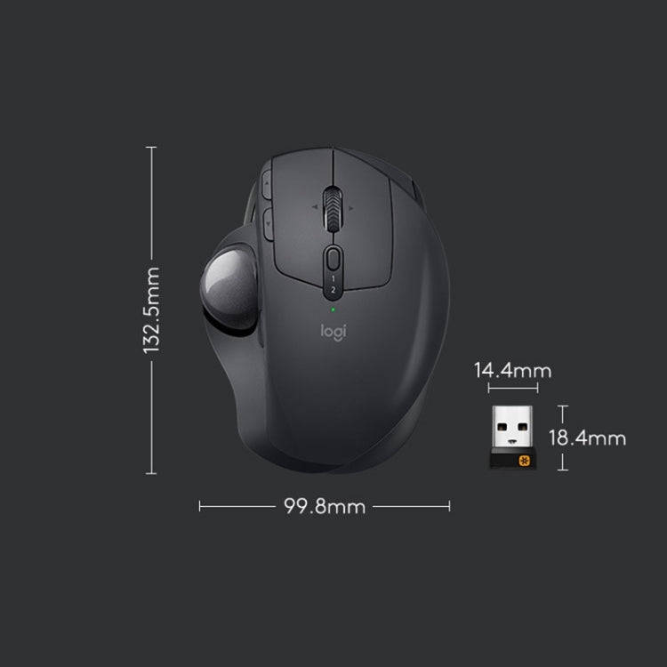 Logitech MX ERGO 440DPI Bluetooth + Unifying Dual-mode Wireless Trackball Optical Mouse(Black)