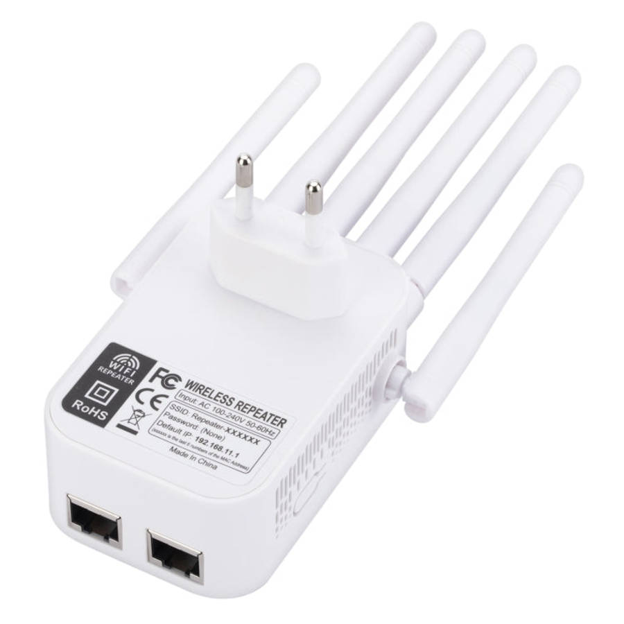 SM-011 Six-antenna 1200M Repeater WiFi Wireless Router (US Plug)
