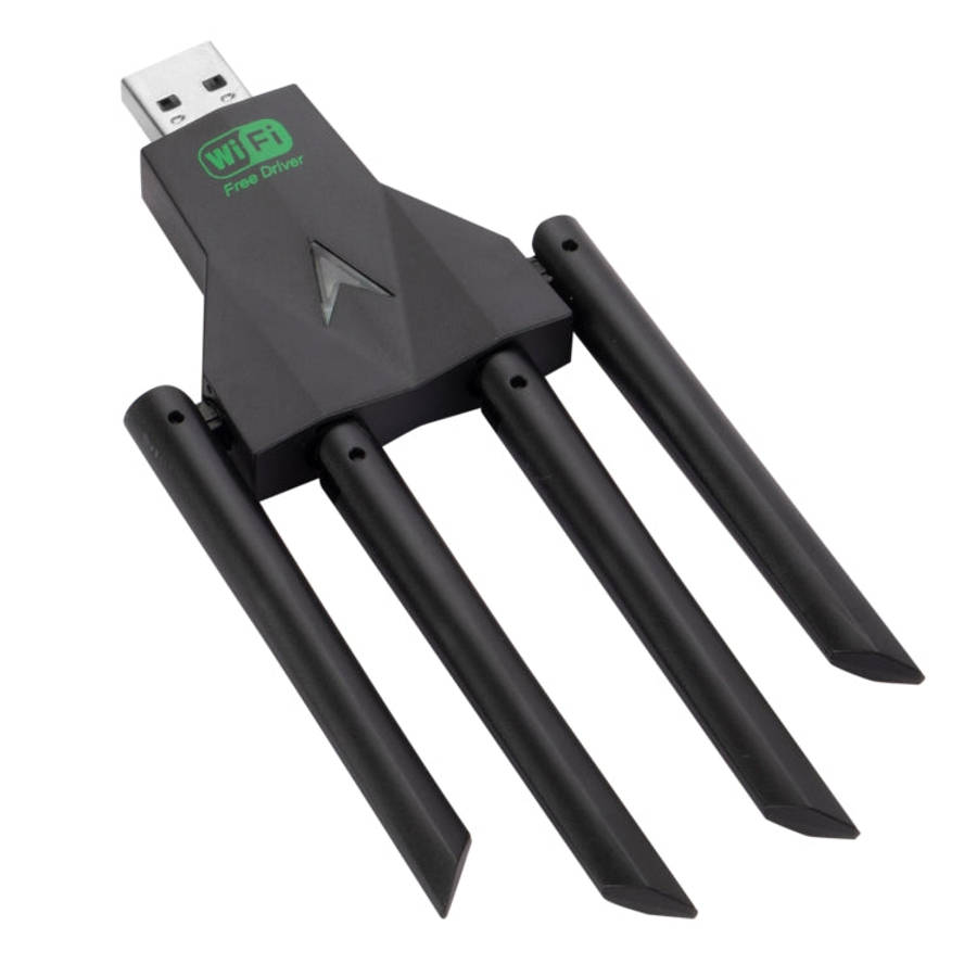 1300Mbps 5G Wireless Network Card Gigabit Dual Band Driver-free USB WiFi Receiver