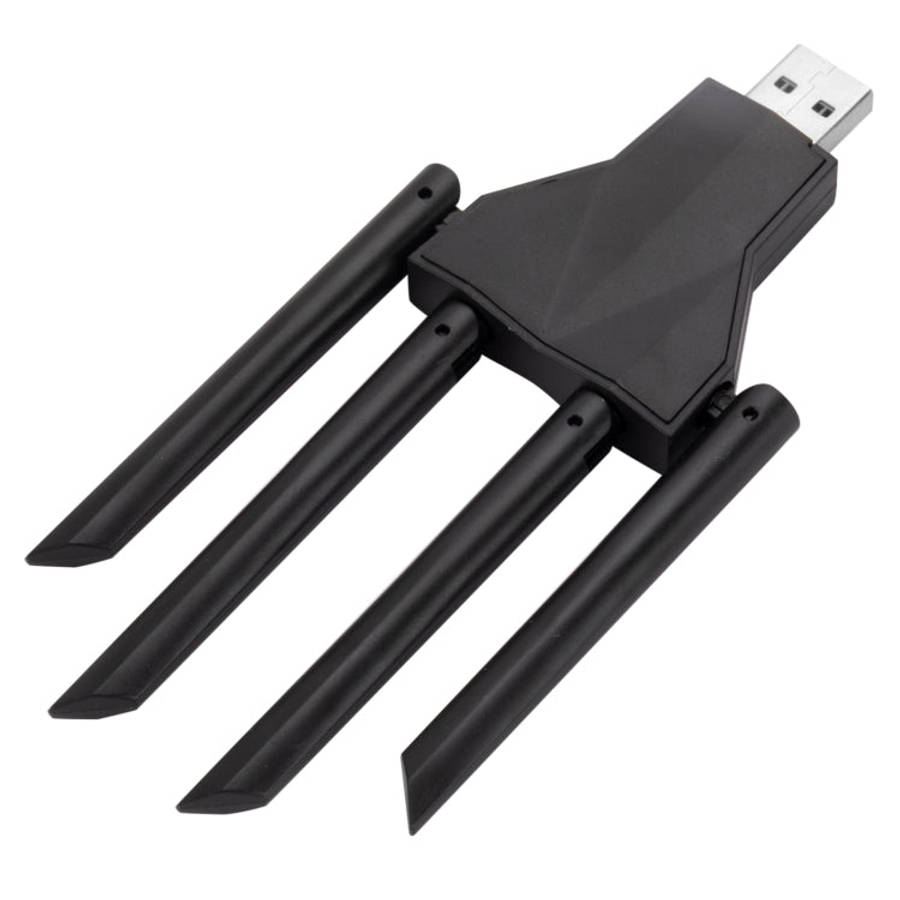 1300Mbps 5G Wireless Network Card Gigabit Dual Band Driver-free USB WiFi Receiver