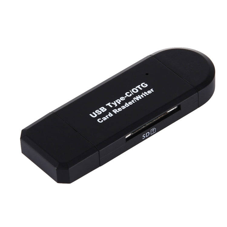 3 in 1 USB-C / Type-C 3.1 to USB 2.0 + Micro USB + SD(HC) + Micro SD Card Reader Adapter with OTG...