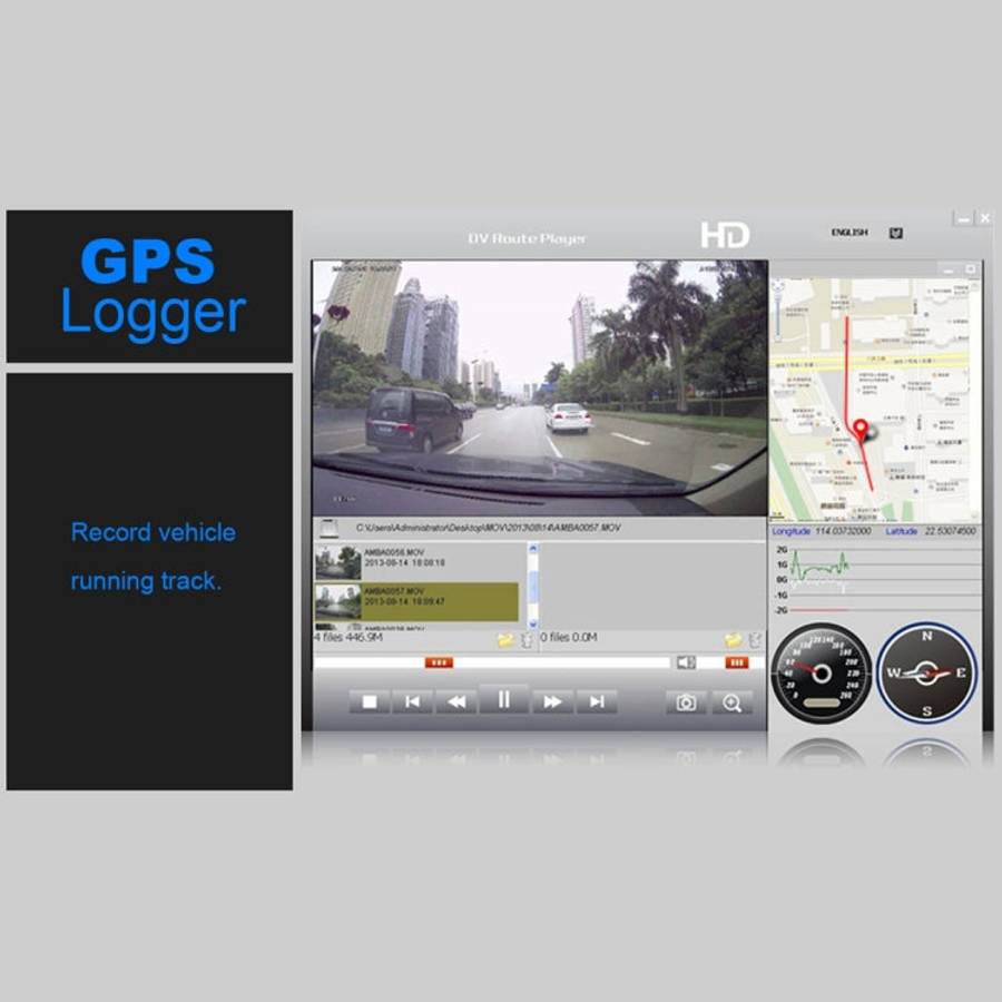 GS90C Car DVR Camera 2.7 inch LCD Screen HD 2304 x 1296P 170 Degree Wide Angle Viewing, Support M...