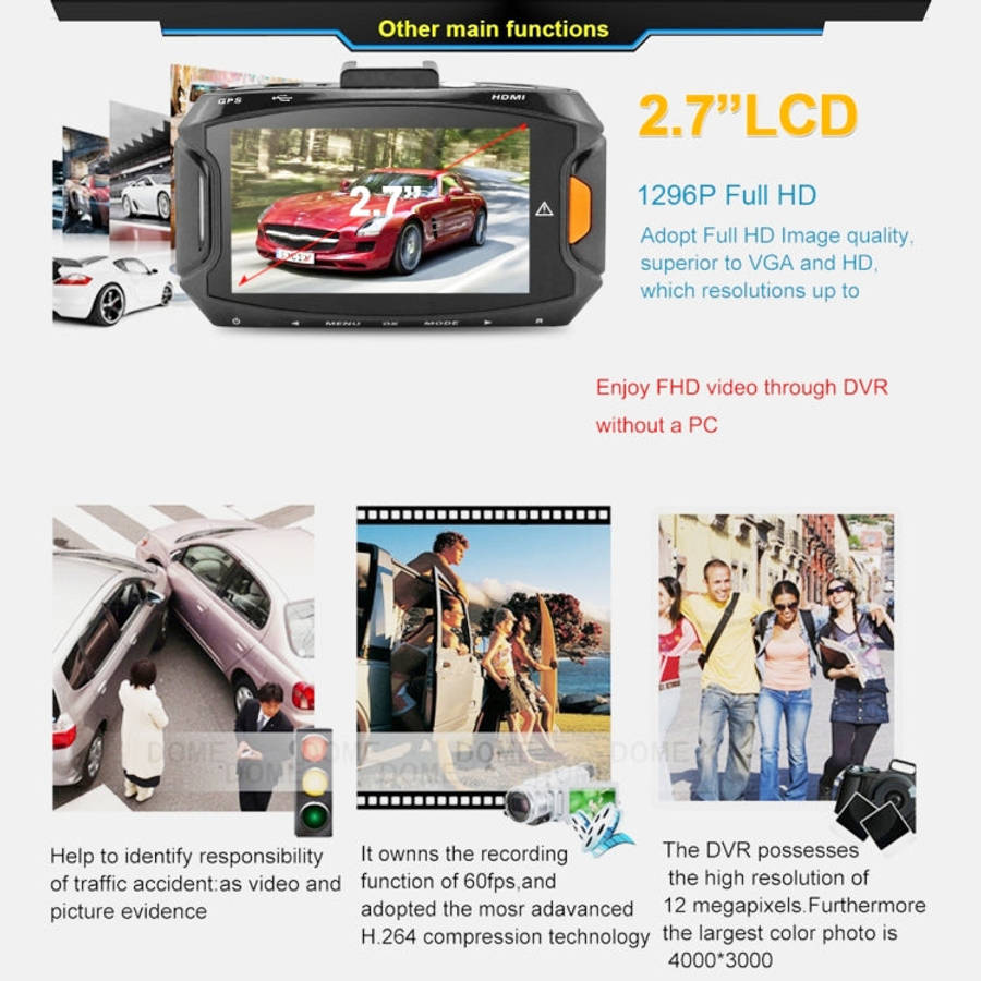 GS90C Car DVR Camera 2.7 inch LCD Screen HD 2304 x 1296P 170 Degree Wide Angle Viewing, Support M...