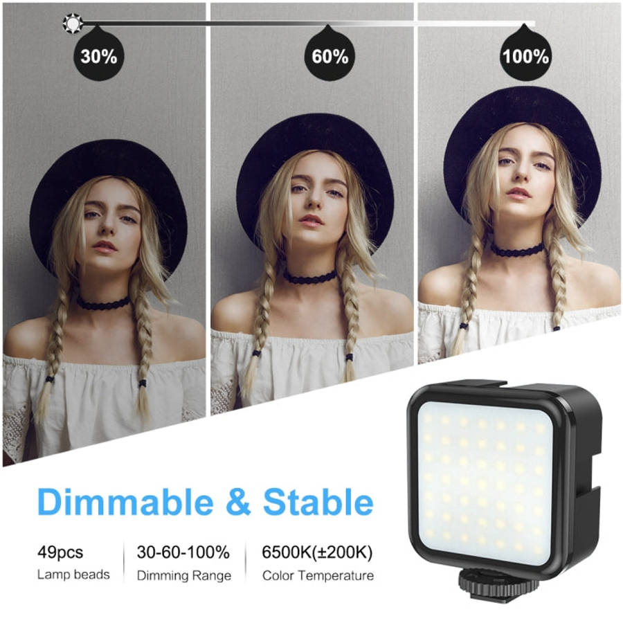 PULUZ U/C Shape Portable Handheld DV Bracket Stabilizer + LED Fill Light Kit with Cold Shoe Tripo...