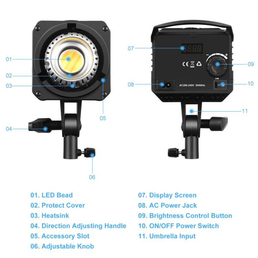PULUZ 220V 120W Studio Video Light + 2.8m Light Holder + 65cm Foldable Lantern Softbox Photograph...