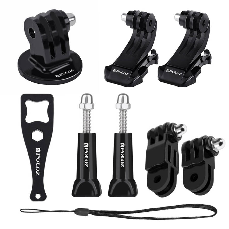 PULUZ 20 in 1 Accessories Combo Kit with Camouflage EVA Case (Chest Strap + Head Strap + Suction ...