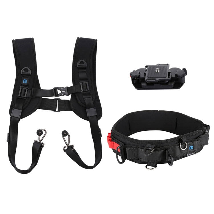 PULUZ 3 in 1 Multi-functional Bundle Waistband Strap + Double Shoulders Strap + Capture Camera Cl...