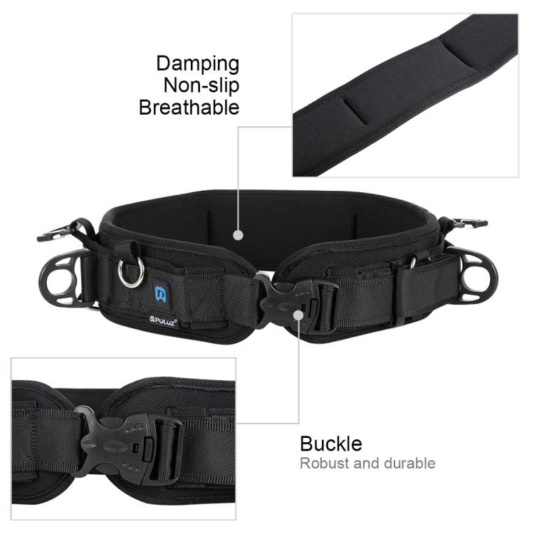 PULUZ 3 in 1 Multi-functional Bundle Waistband Strap + Double Shoulders Strap + Capture Camera Cl...