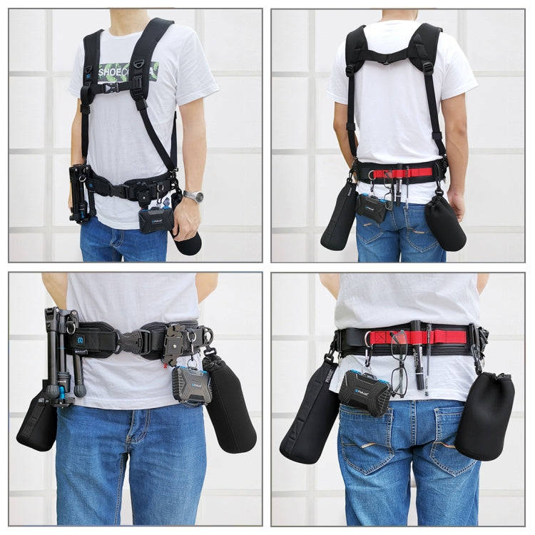 PULUZ 3 in 1 Multi-functional Bundle Waistband Strap + Double Shoulders Strap + Capture Camera Cl...