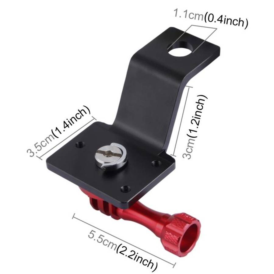 PULUZ Aluminum Alloy Motorcycle Fixed Holder Mount with Tripod Adapter & Screw for GoPro, Insta36...