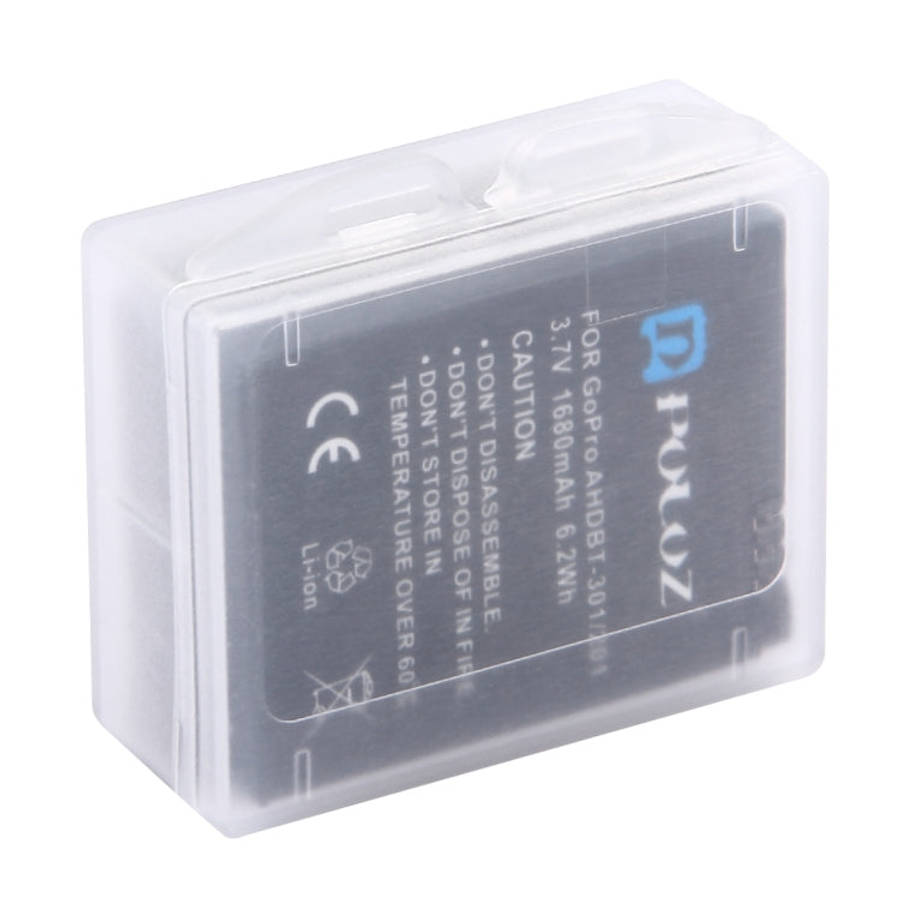 PULUZ Hard Plastic Transparent Battery Storage Box (for GoPro HERO8 Black /7 /6 /5 Battery)