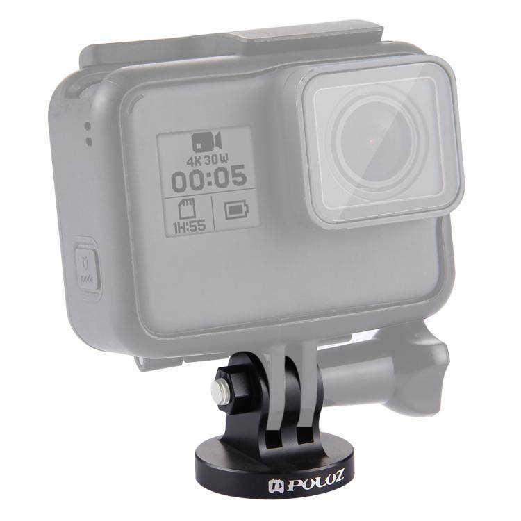 PULUZ 1/4 inch Screw Hole Tripod Mount CNC Adapter for GoPro, Insta360, DJI and Other Action Came...