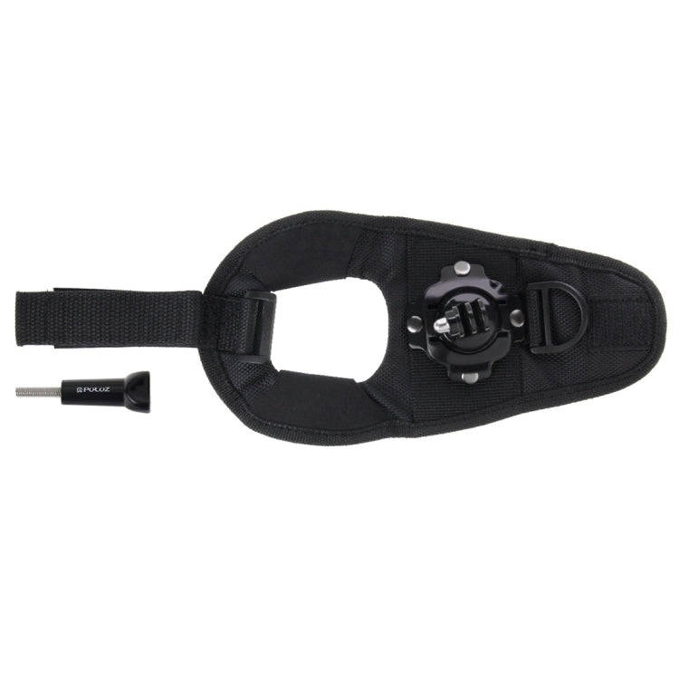 PULUZ 360 Degree Rotation Glove Style Palm Strap Mount Band for GoPro, Insta360, DJI and Other Ac...