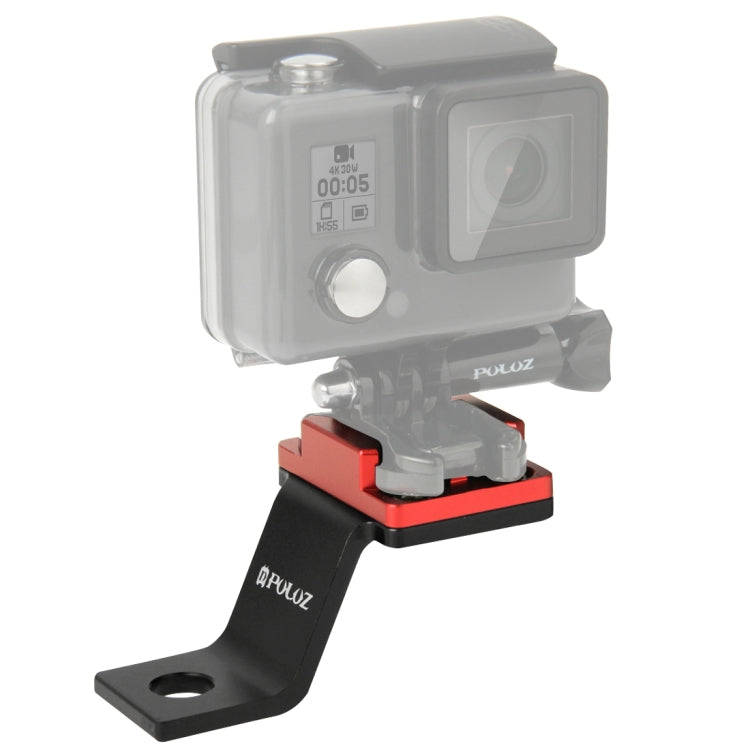 PULUZ Fixed Metal Motorcycle Holder Mount for GoPro, Insta360, DJI and Other Action Cameras(Red)
