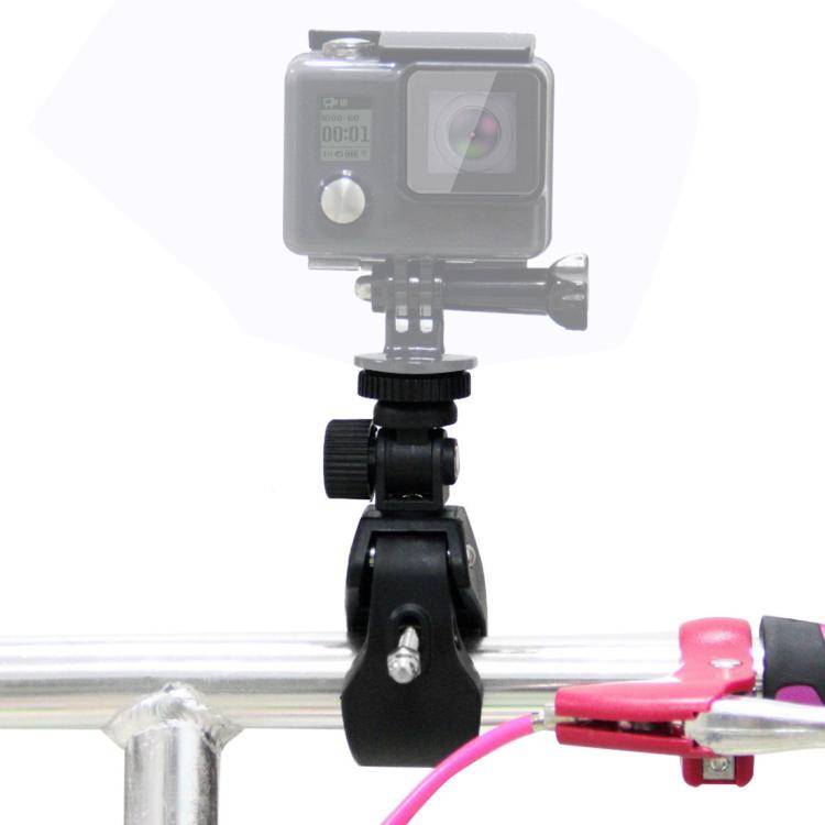 PULUZ Motorcycle Bicycle Handlebar Holder with Tripod Mount & Screw for GoPro, Insta360, DJI and ...