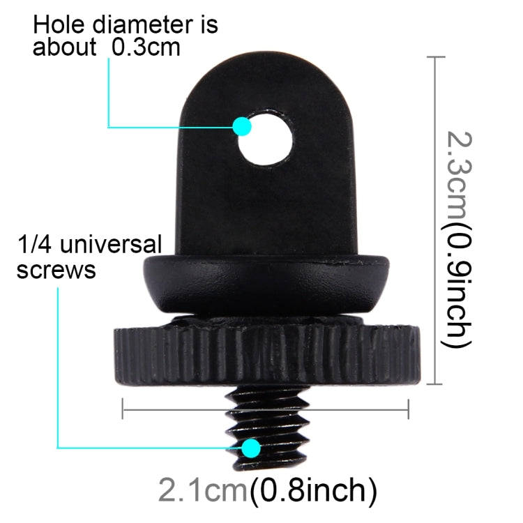 PULUZ Mini Size 1/4 inch Screw Tripod Mount Adapter for GoPro, Insta360, DJI and Other Action Cam...