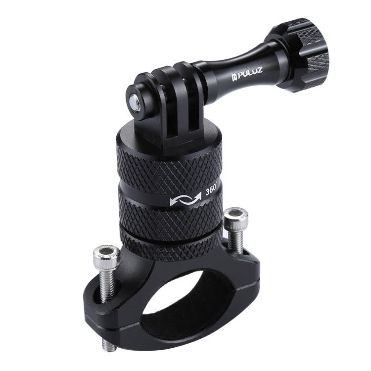 PULUZ 360 Degree Rotation Bike Aluminum Handlebar Adapter Mount with Screw for GoPro, Insta360, D...