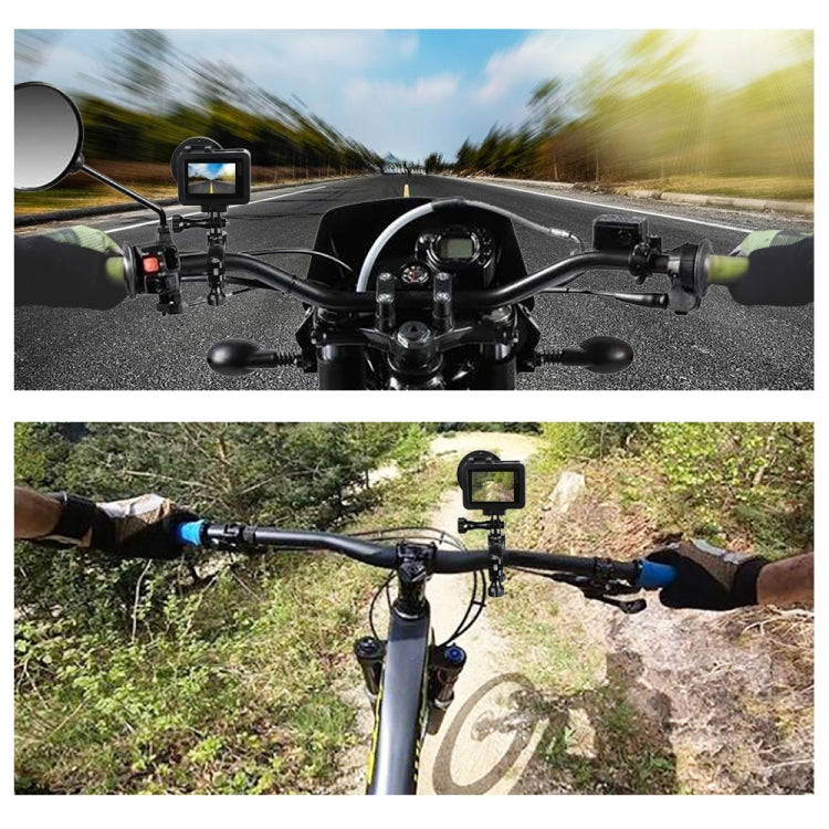 PULUZ 360 Degree Rotation Bike Aluminum Handlebar Adapter Mount with Screw for GoPro, Insta360, D...