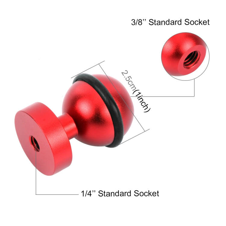 PULUZ CNC Aluminum Ball Head Adapter Mount for GoPro, Insta360, DJI and Other Action Cameras, Dia...