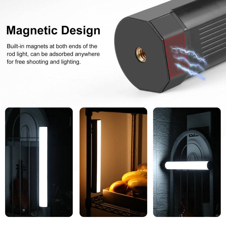 PULUZ 30cm Photo Handheld Full Color RGB Stick Light Magnetic LED Fill Light