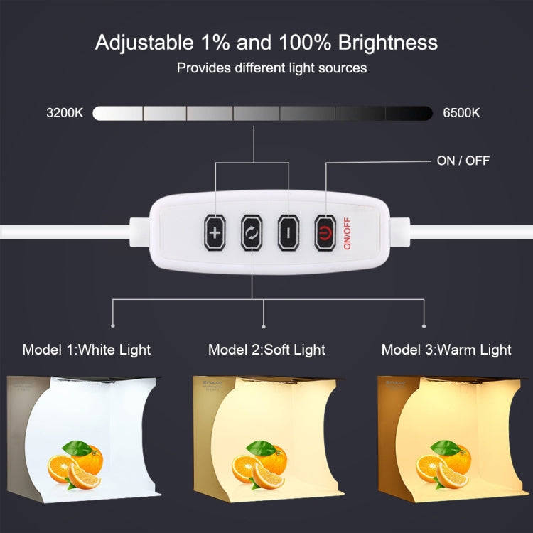 PULUZ 23cm Ring LED Panel Folding Portable Light Photo Lighting Studio Shooting Tent Box Kit with...