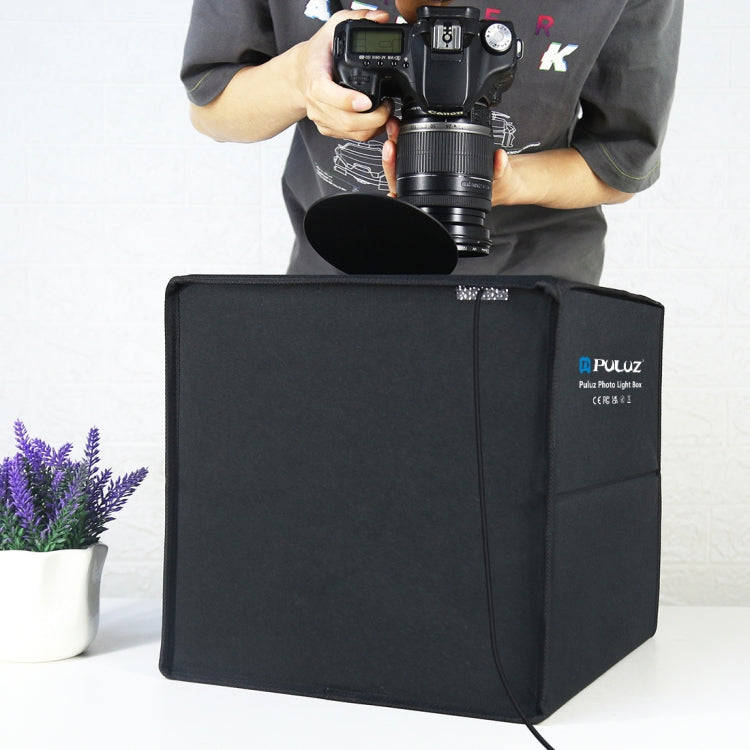 PULUZ 30cm Folding Ring Light Photo Lighting Studio Shooting Tent Box Kit with 6 Colors Black / W...