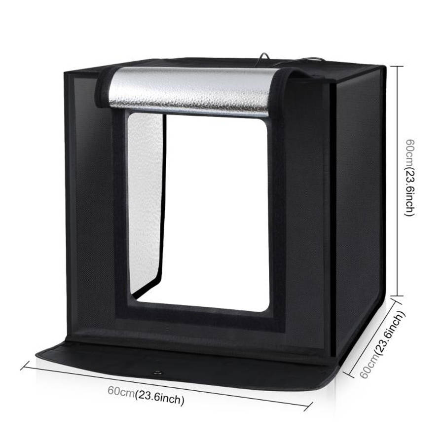 PULUZ Photo Studio Light Box Portable 60 x 60 x 60 cm Light Tent LED 5500K White Light Dimmable M...