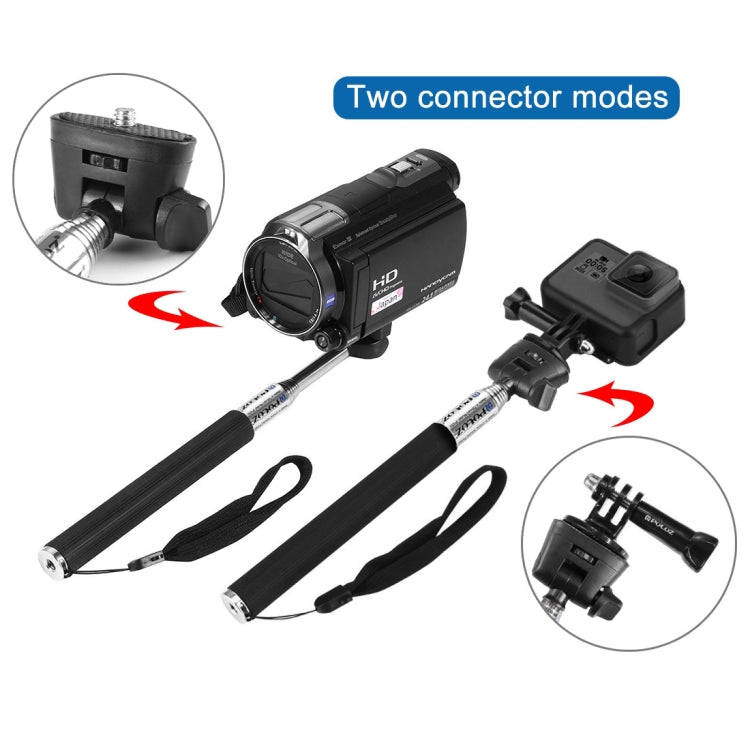 PULUZ Extendable Handheld Selfie Monopod for GoPro, Insta360, DJI and Other Action Cameras, Lengt...