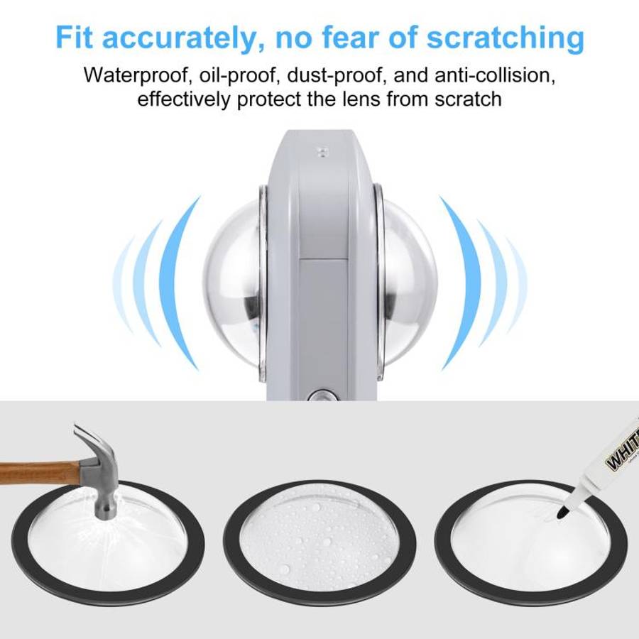 PULUZ Lens Guard PC Protective Cover Kits for Ricoh Theta SC2 / S / V(Transparent)