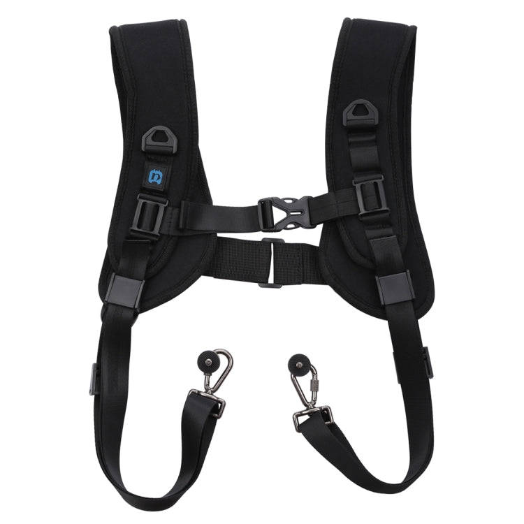 PULUZ Quick Release Double Shoulder Harness Soft Pad Decompression Foam Strap Belt for DSLR Digit...