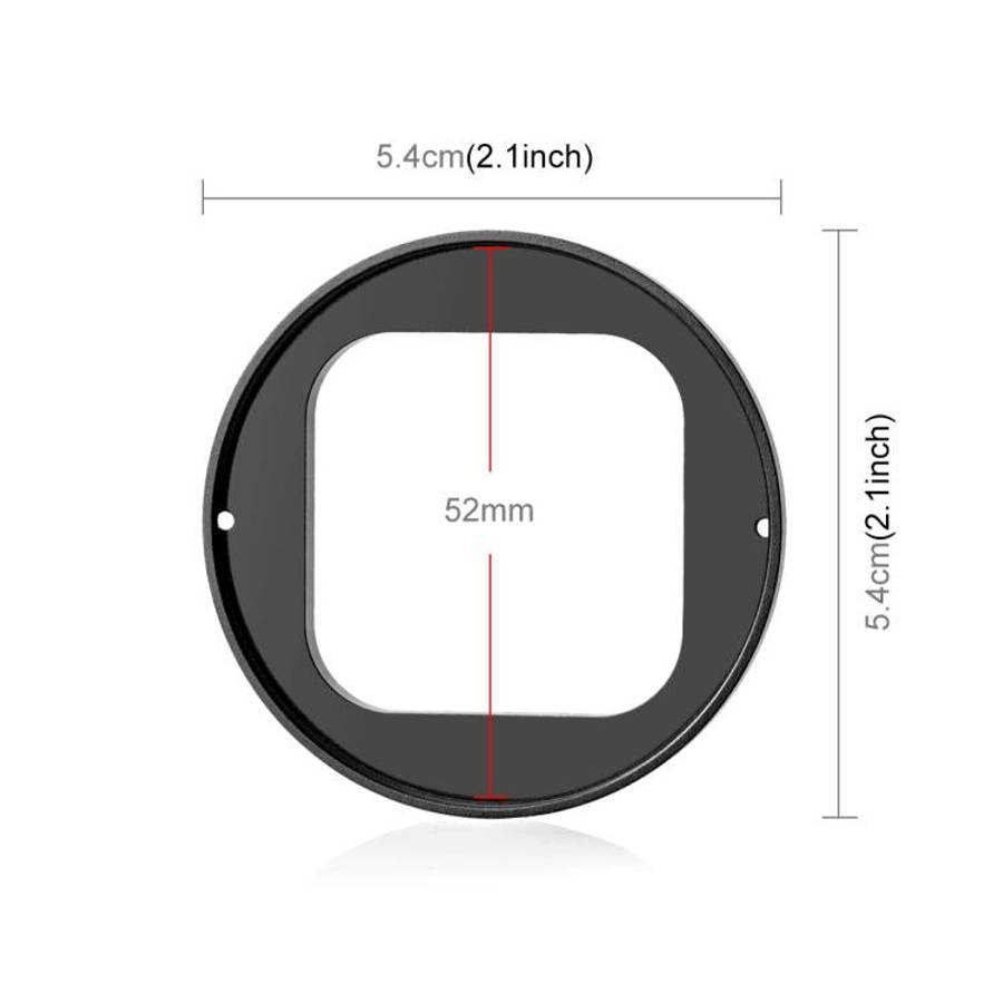 For Insta360 Ace Pro 2 PULUZ 52mm UV Lens Filter Adapter Ring with Lens Cover (Black)