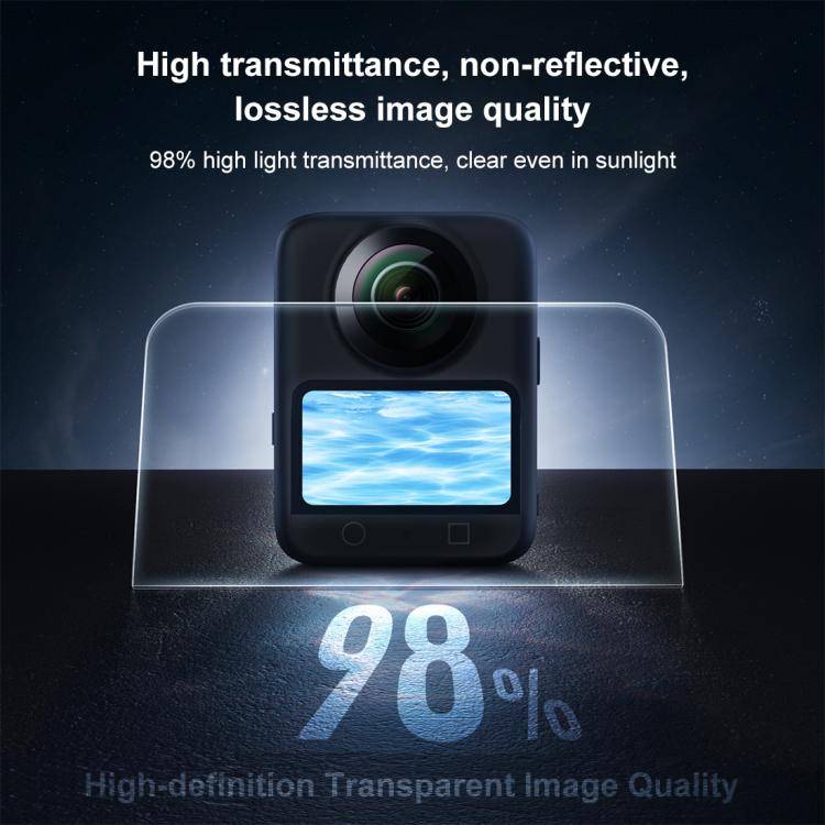 For DJI Osmo 360 PULUZ Screen Explosion-proof Tempered Glass Films (Transparent)