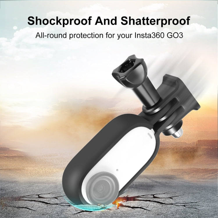 For Insta360 GO 3 / GO 3S PULUZ Body Plastic Protective Frame Cage with Screw & Adapter (Black)