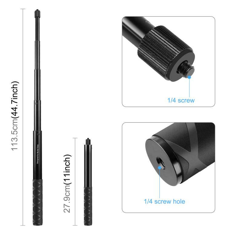 PULUZ Waist Belt Mount Strap with Selfie Stick Monopod for GoPro, Insta360, DJI and Other Action ...
