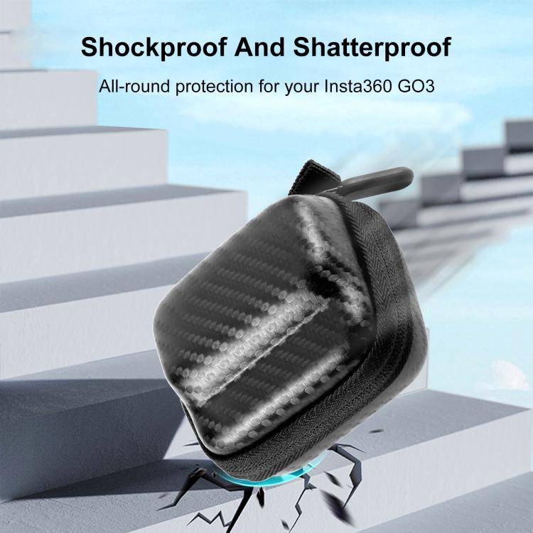 For Insta360 GO 3 / GO 3S PULUZ Mini Body Bag Portable Carbon Fiber EVA Storage Bag (Black)