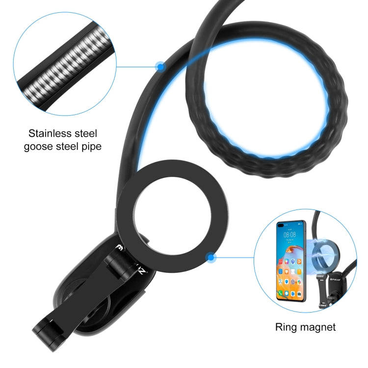 PULUZ Magnetic Collar Bracket POV View Mount with Phone Clamp for GoPro Action Cameras / Phones (...