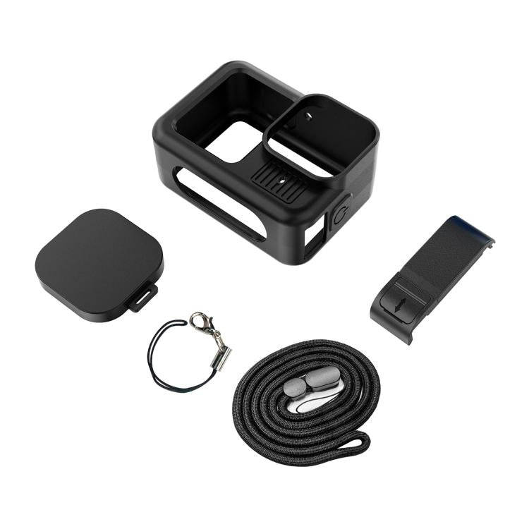 For GoPro HERO13 Black PULUZ Silicone Protective Case Side Interface Cover with Wrist Strap & Len...