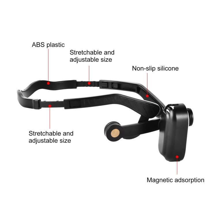 For Insta360 GO 3 / GO 3S PULUZ Magnetic POV Holder Head Mount (Black)